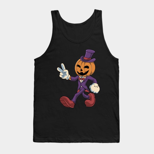 Funny Pumpkin Halloween Tank Top by milatees